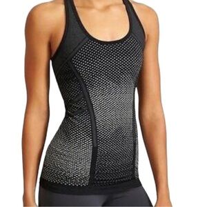 Athleta Black & White Polka Dot Seamless Tank